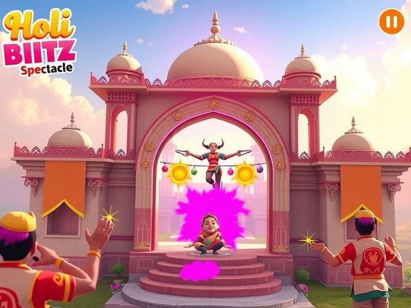 Holi Blitz Spectacle Gameplay Screenshot